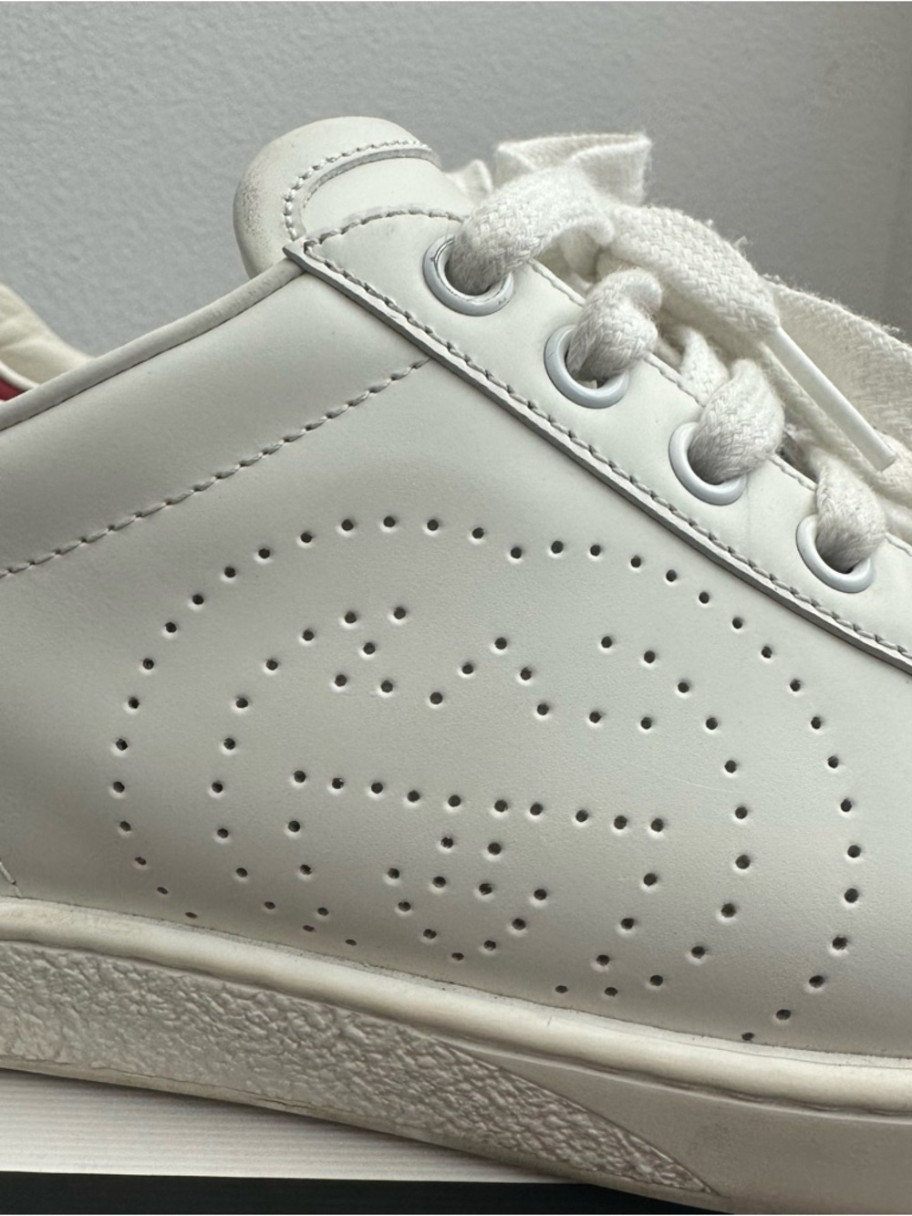 Gucci Ace Perforated Interlocking G Sneakers Size: 37 - Picture 10 of 16